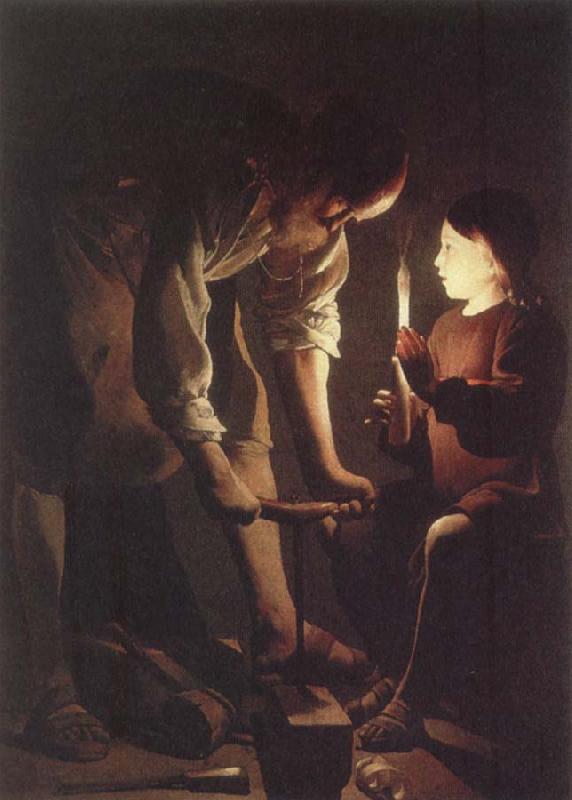 Georges de La Tour Young Christ with St.Joseph in the Capenter-s shop Sweden oil painting art